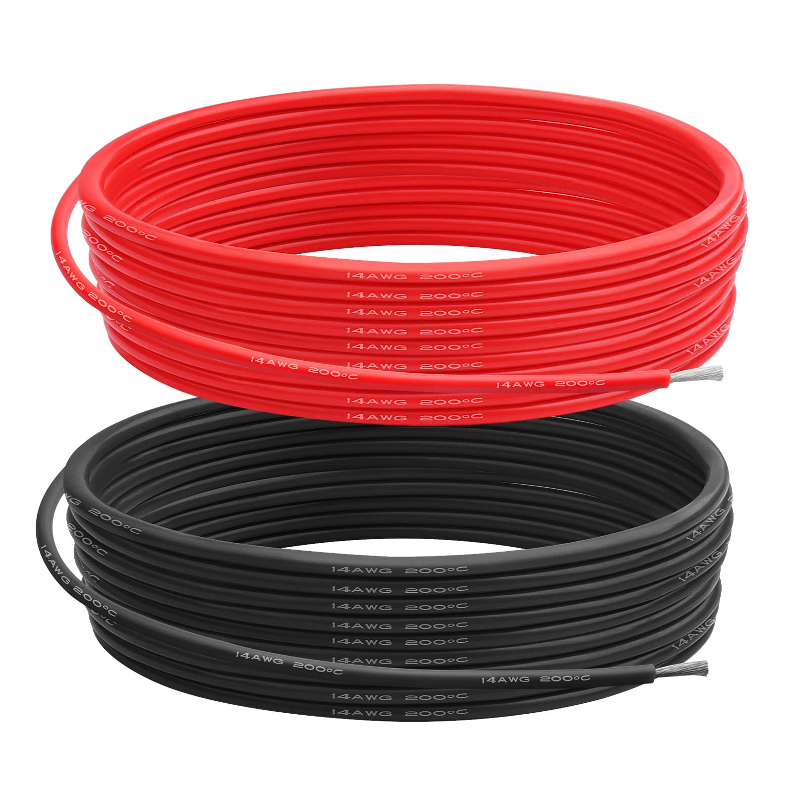 Wire 22 Gauge Copper - Black Red Silicone Electrical Wire 8