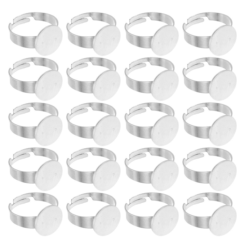 Jewelry Making Ring Tool - 40Pcs Stainless Steel Rings Base Round
