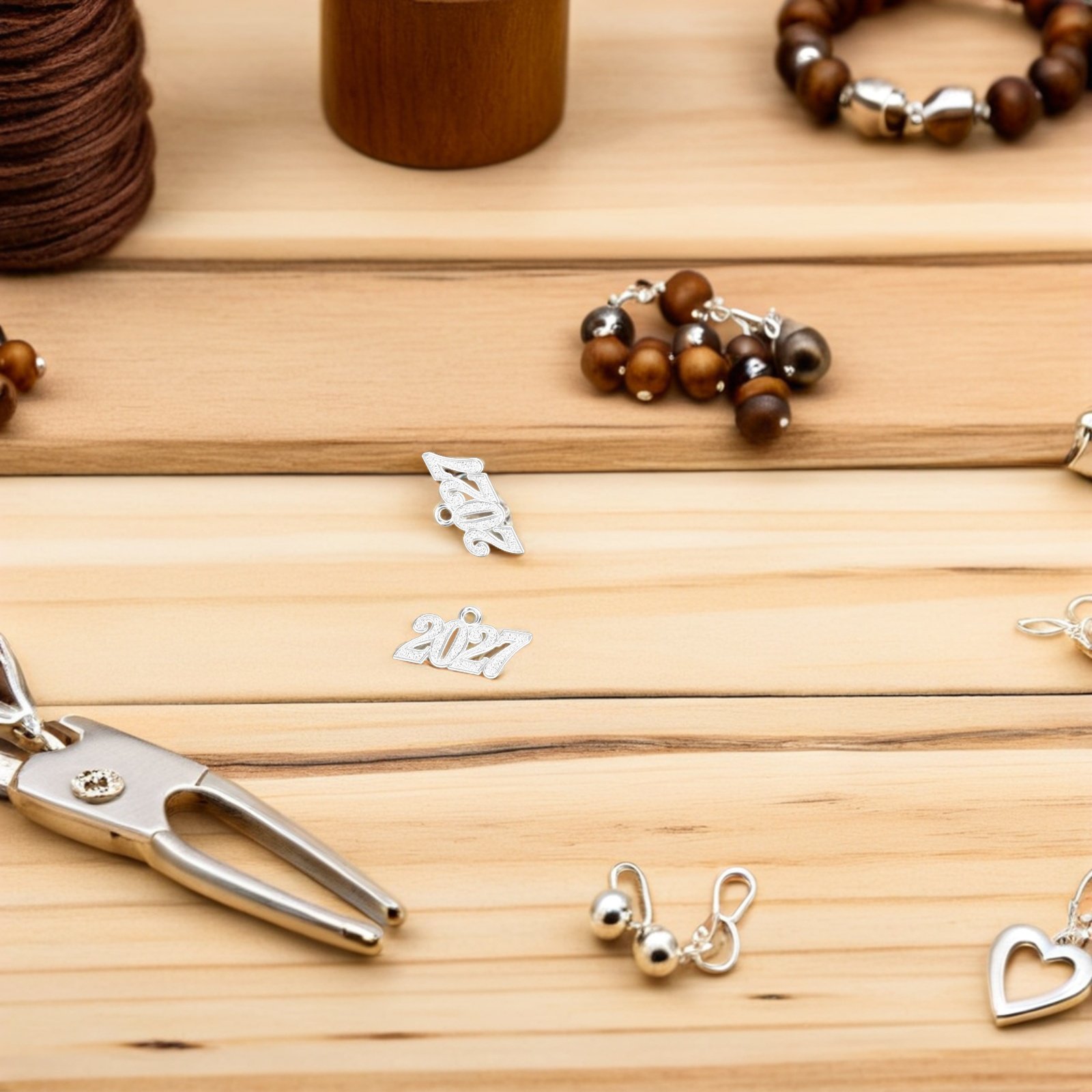 Jewelry Making Classes - 50Pcs 2027 Year Charm Graduation Cap