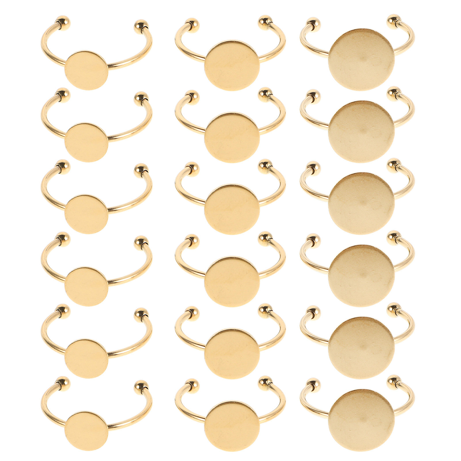 Jewelry Making Gemstones - 30Pcs Adjustable Stainless Steel Ring Base