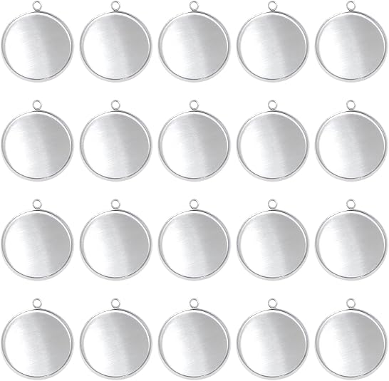 20 Pieces Stainless Steel Roun - огляд і ціна Pendant Blank Bezel
