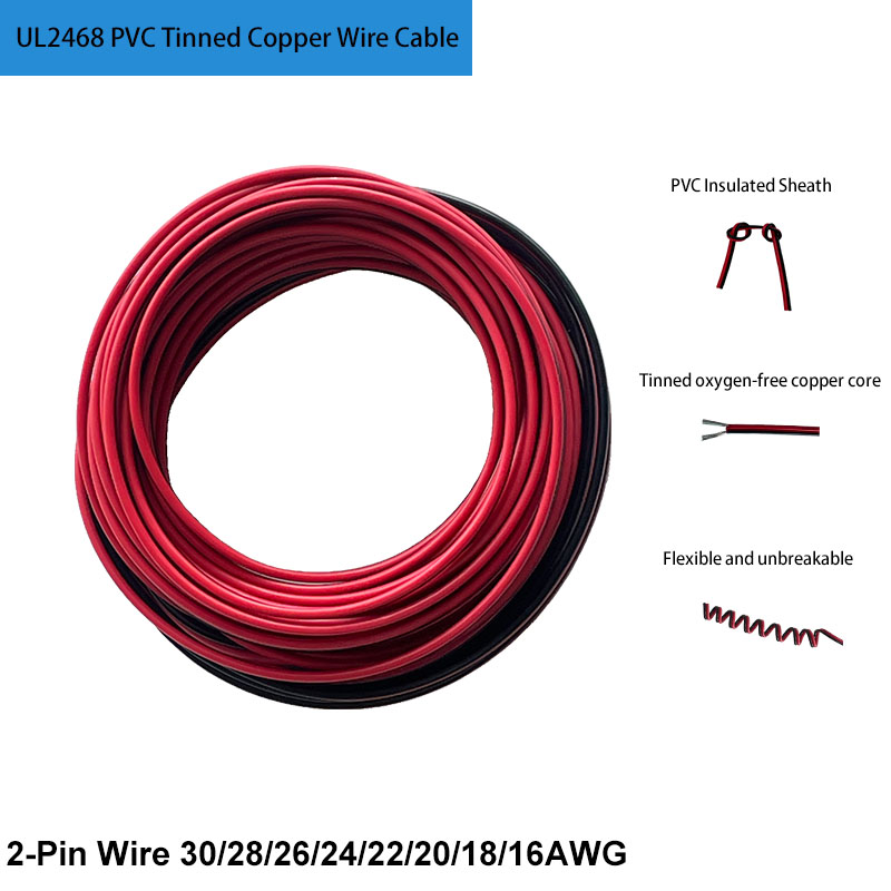 UL2468 PVC 2-Pin Wire Tinned C - огляд і ціна Wire 22 Gauge Copper