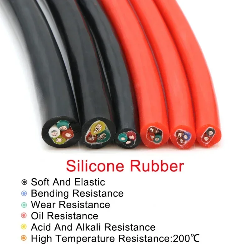 1/5M 2 3 4 5 Cores Flexible Si - огляд і ціна Wire 22 Gauge Copper