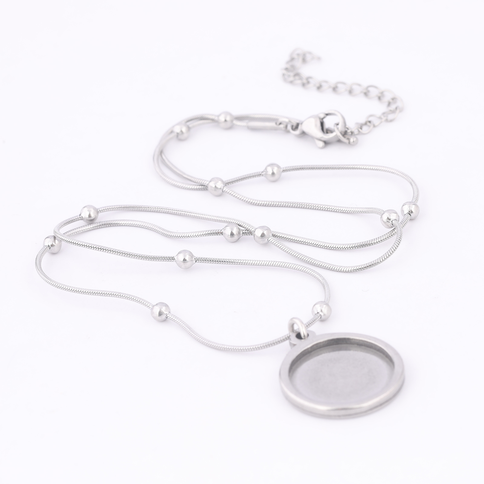 2pcs Stainless Steel Ball Chai - огляд і ціна Pendant Blank Bezel