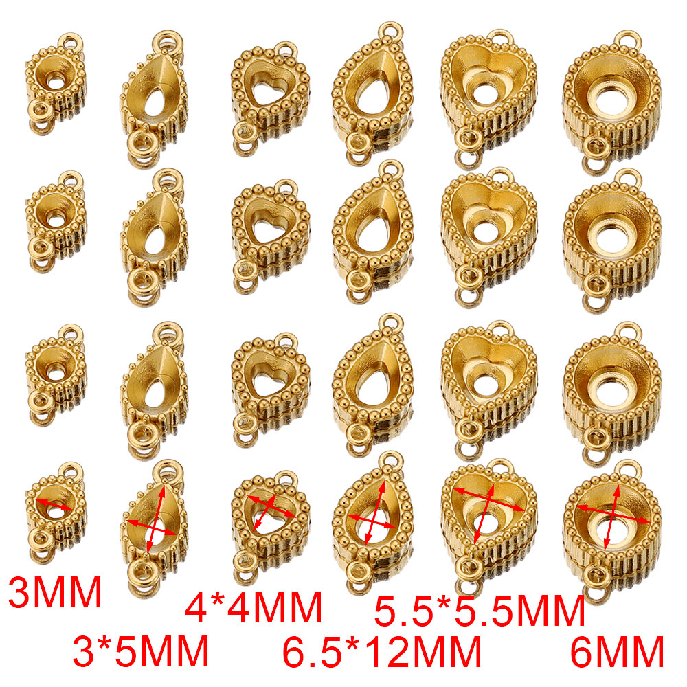 10pcs Stainless Steel Double H - огляд і ціна Pendant Blank Bezel