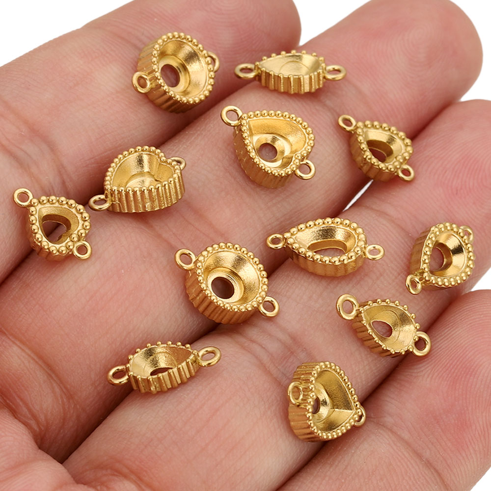 10pcs Stainless Steel Double H - огляд і ціна Pendant Blank Bezel