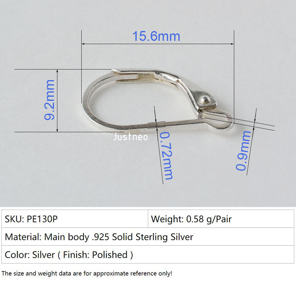 Solid 925 Sterling Silver Hing - огляд і ціна Jewelry Making Earrings