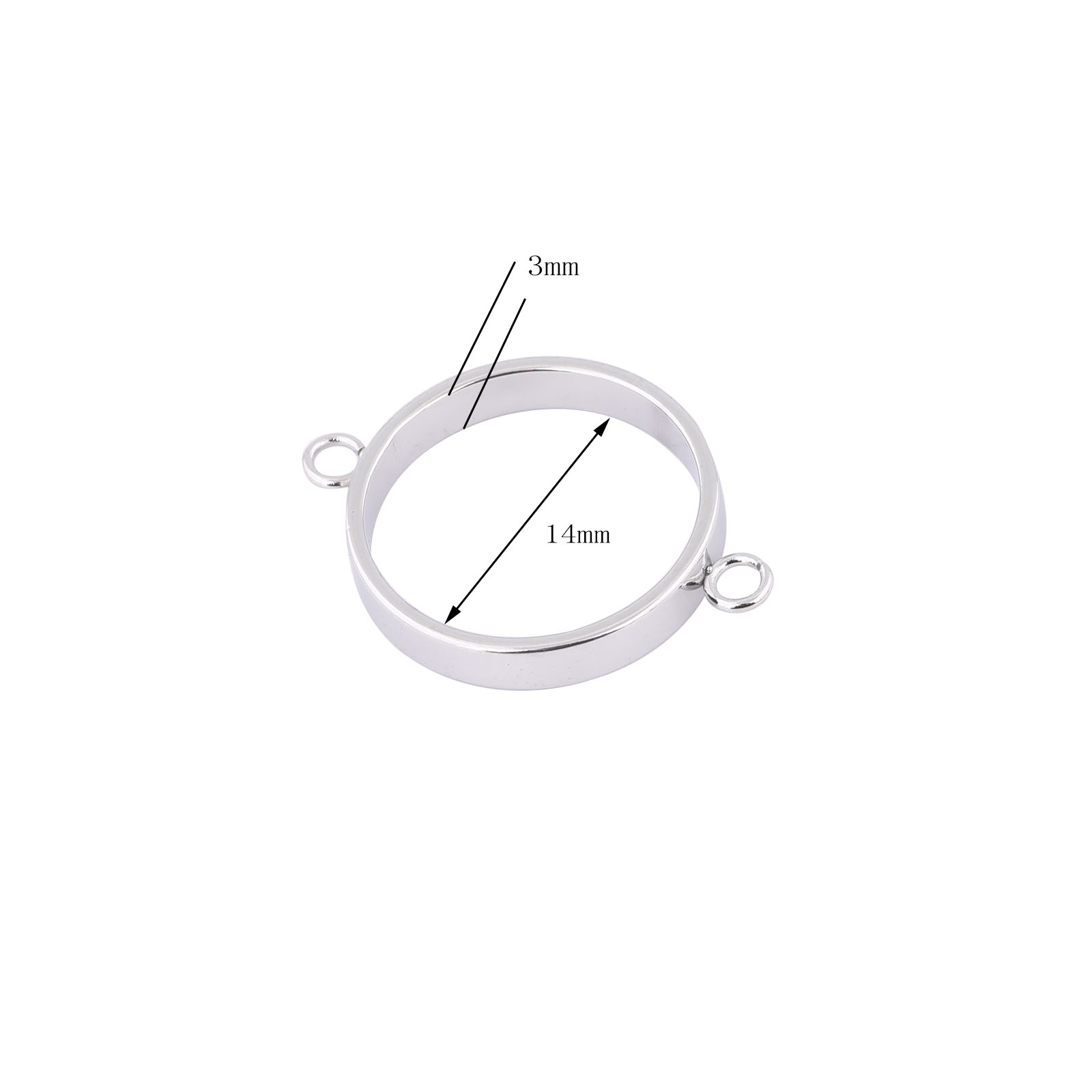10pcs Stainless Steel 14mm Ope - огляд і ціна Pendant Blank Bezel