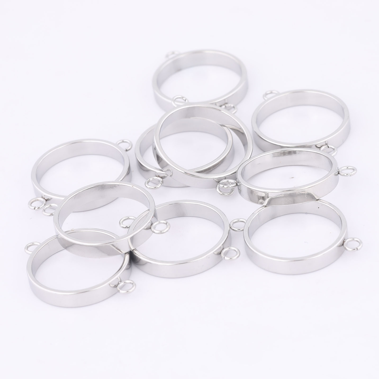 10pcs Stainless Steel 14mm Ope - огляд і ціна Pendant Blank Bezel