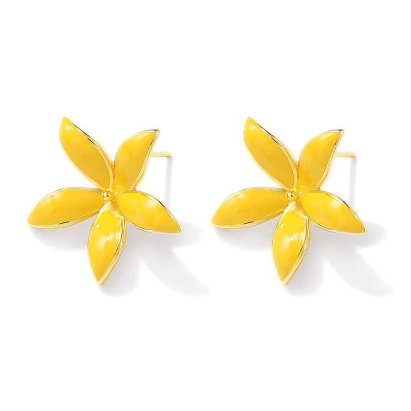 18K Gold Color Brass Flower St - огляд і ціна Jewelry Making Earrings