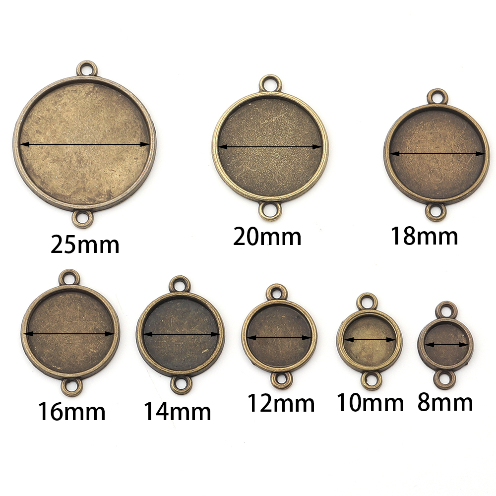 10pcs 8/10/12/14/16/18/20/25mm - огляд і ціна Pendant Blank Bezel