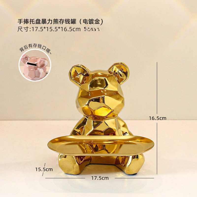 Modern Ceramic Geometric Bear  - огляд і ціна Jewelry Making Desk