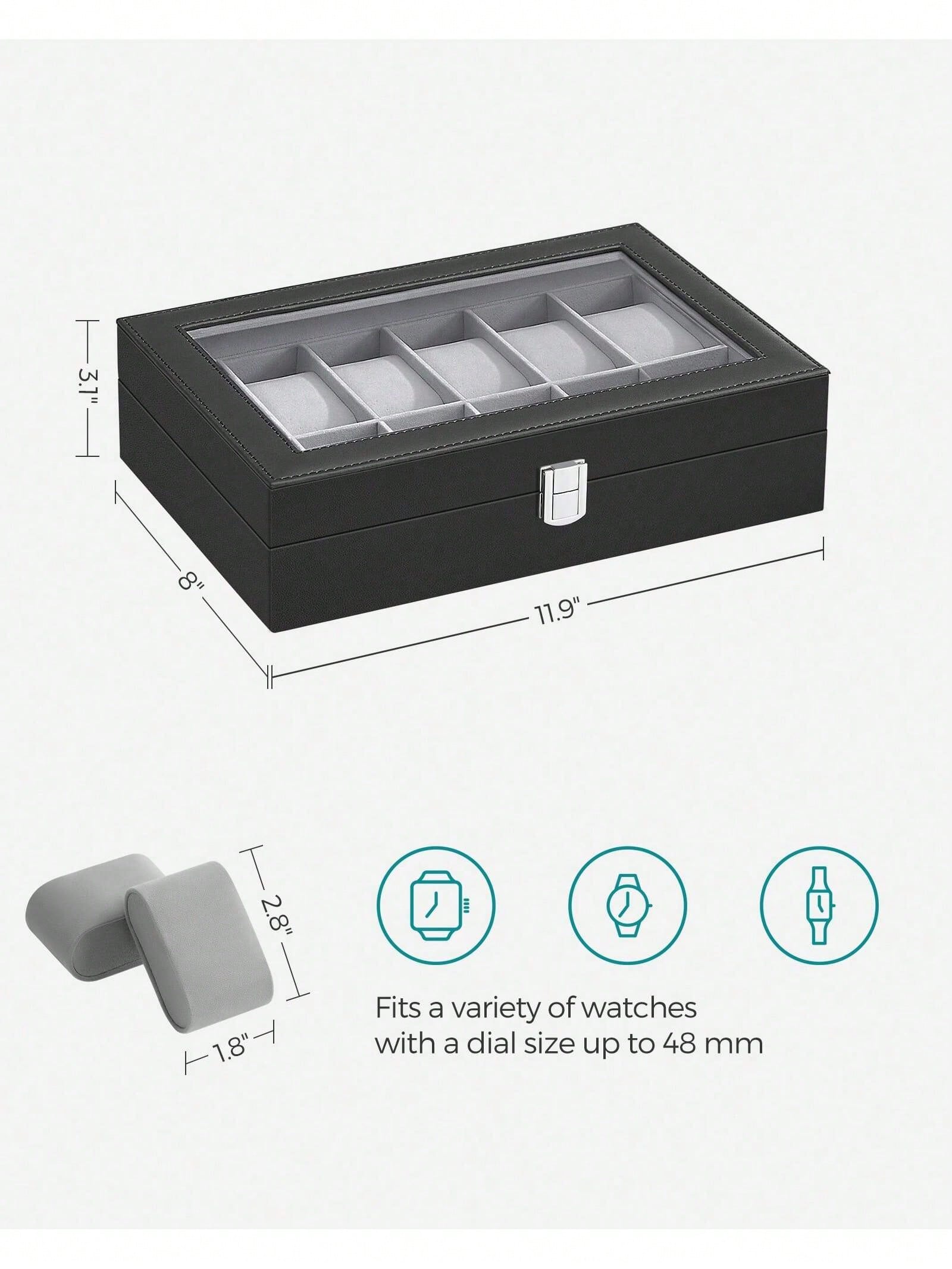 12-Slot Lockable Watch Box wit - огляд і ціна Jewelry Making Box