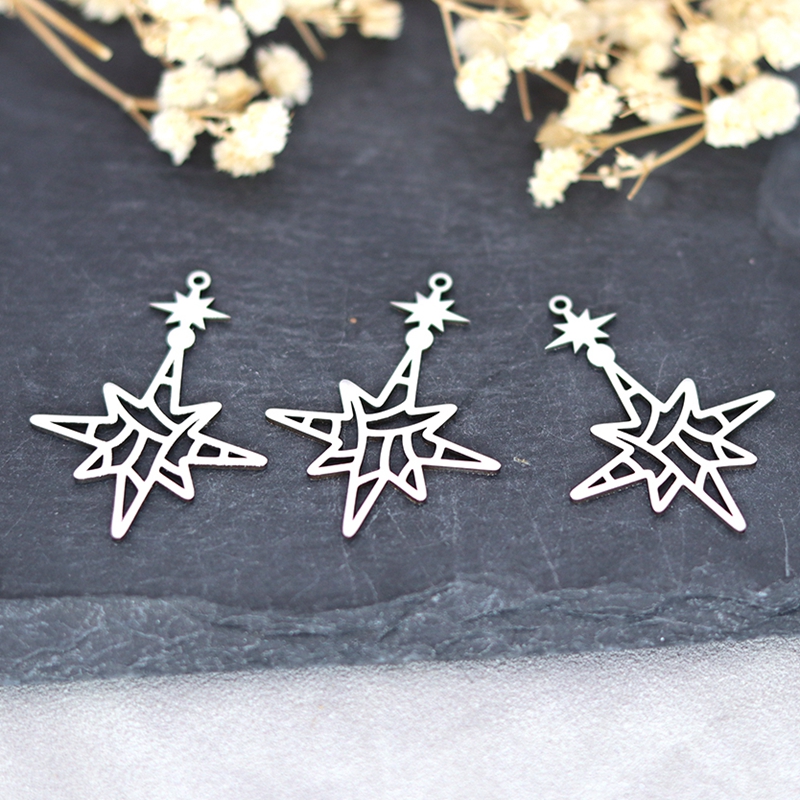 3pcs Guide Pole Star Charms Si - огляд і ціна Jewelry Making Guide