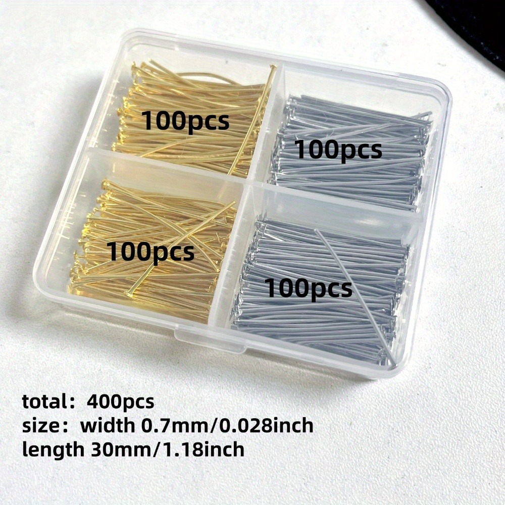 400pcs Mixed Iron Head Pins 30 - огляд і ціна Jewelry Making Box