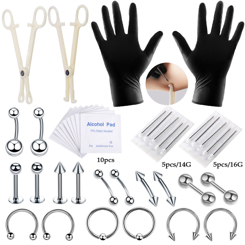 42pcs/set Body Piercing Tool K - огляд і ціна Jewelry Making Needle Nose Pliers
