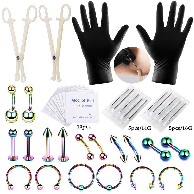 42pcs/set Body Piercing Tool K - огляд і ціна Jewelry Making Needle Nose Pliers