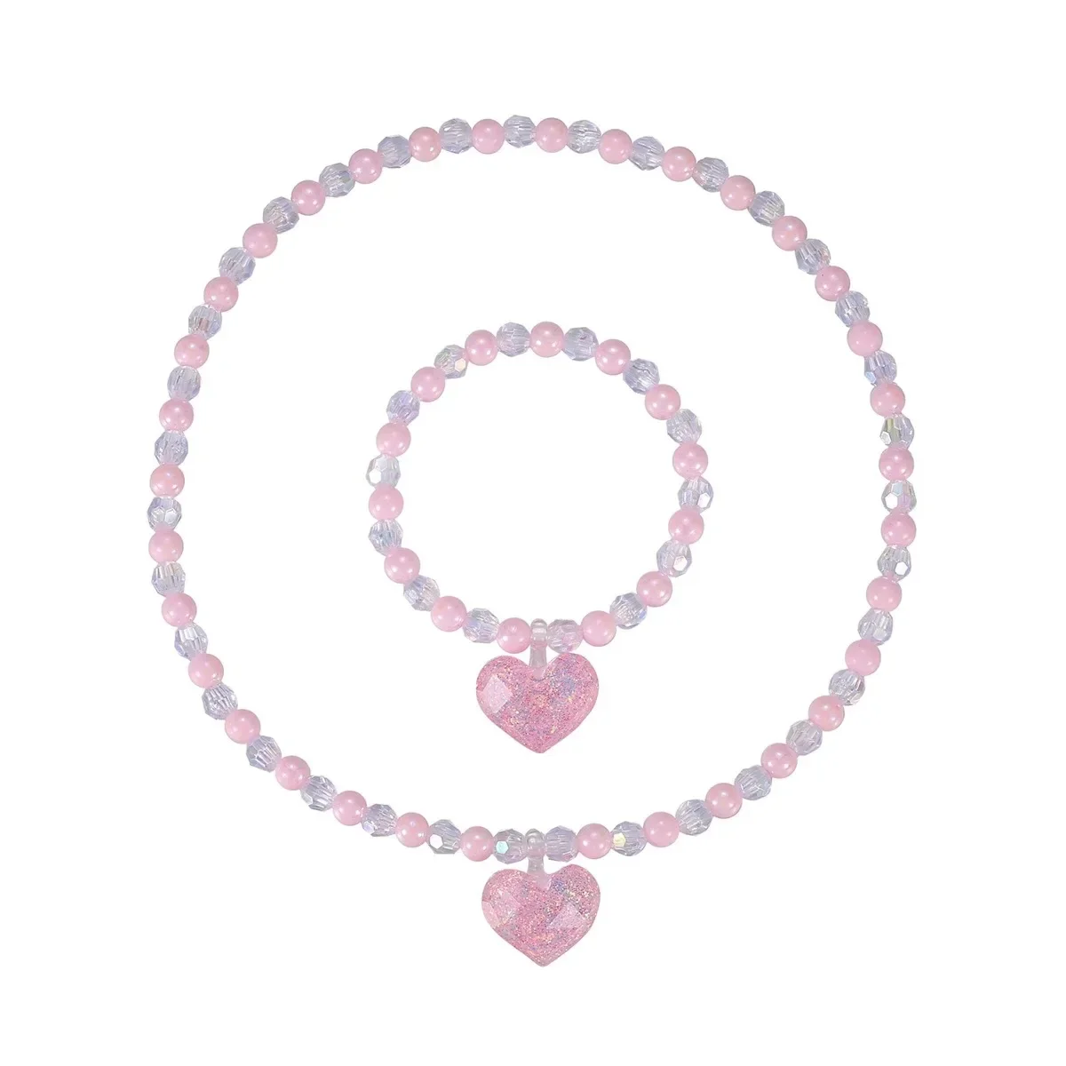 Pink Sparkle Heart Beaded Jewe - огляд і ціна Jewelry Making Kits For Girls