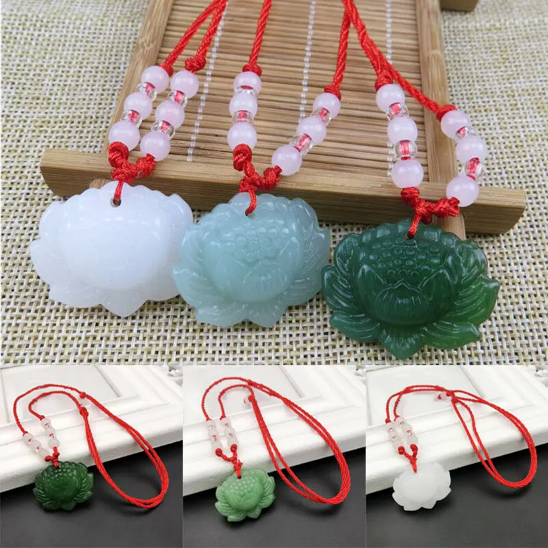 Natural Green Jade Lotus Penda - огляд і ціна Jewelry Making With Beads