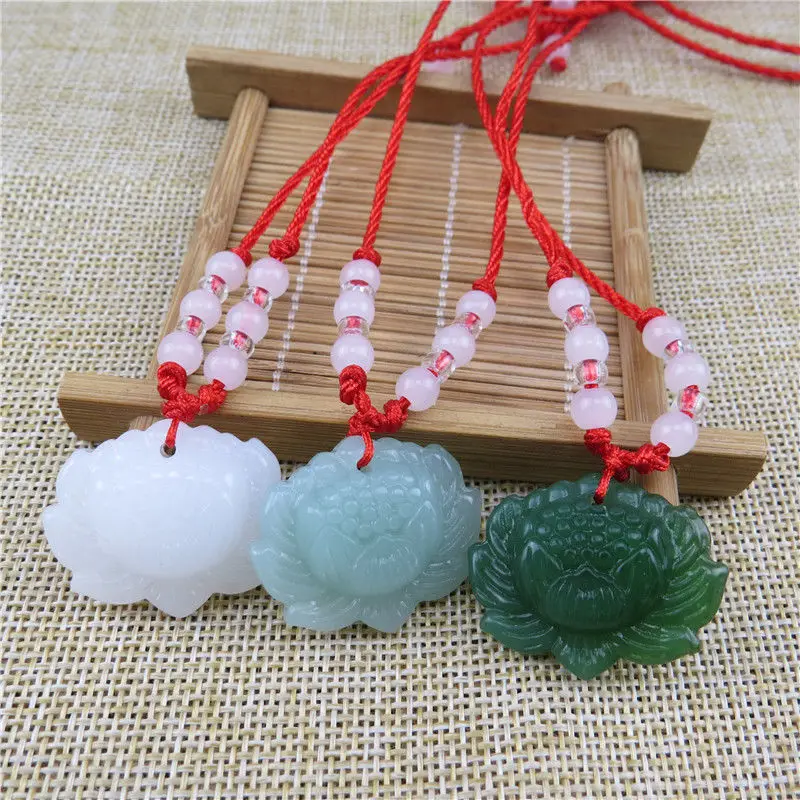 Natural Green Jade Lotus Penda - огляд і ціна Jewelry Making With Beads