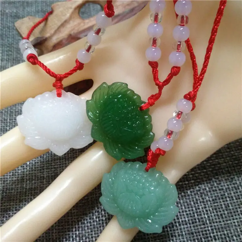 Natural Green Jade Lotus Penda - огляд і ціна Jewelry Making With Beads