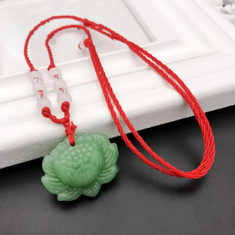 Natural Green Jade Lotus Penda - огляд і ціна Jewelry Making With Beads
