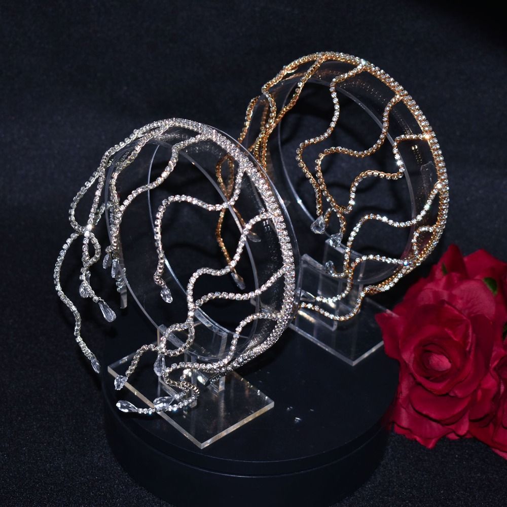 Snake Bend Rhinestone Headband - огляд і ціна Jewelry Making Adults
