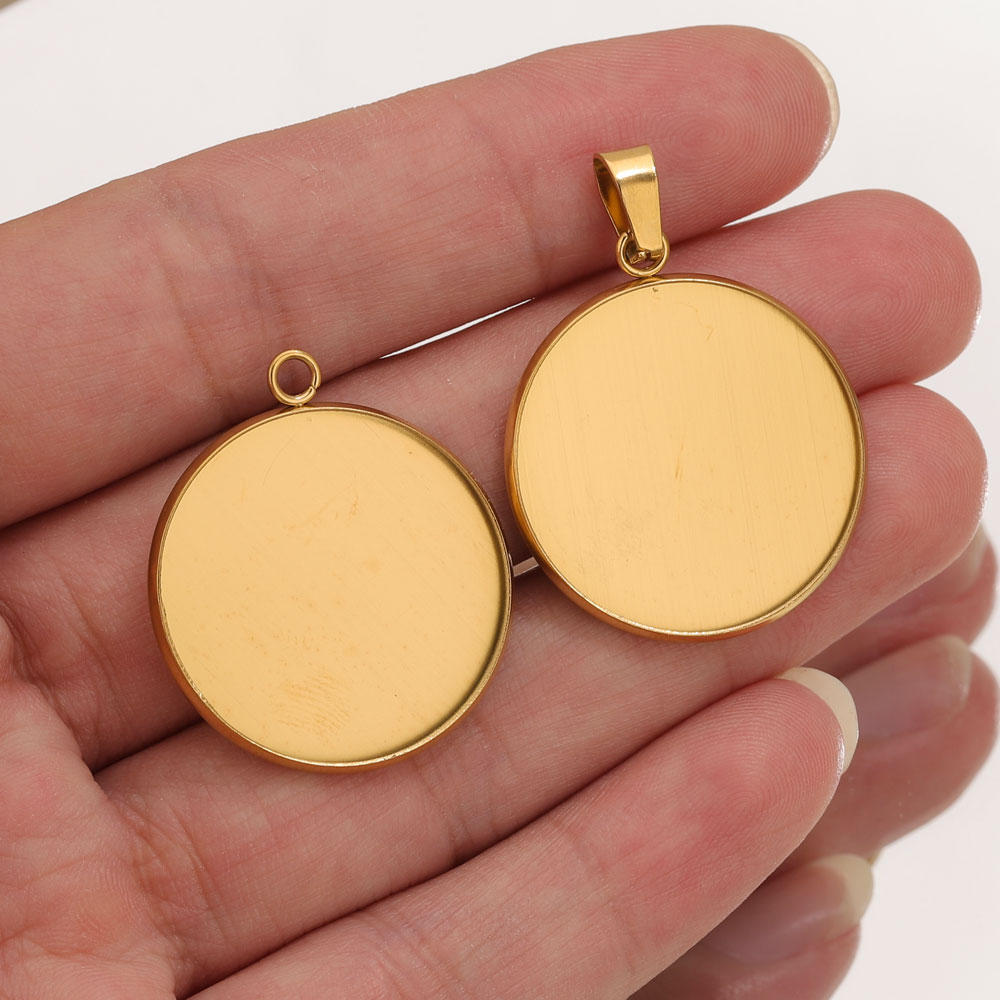 10pcs Stainless Steel Gold Pen - огляд і ціна Pendant Blank Bezel