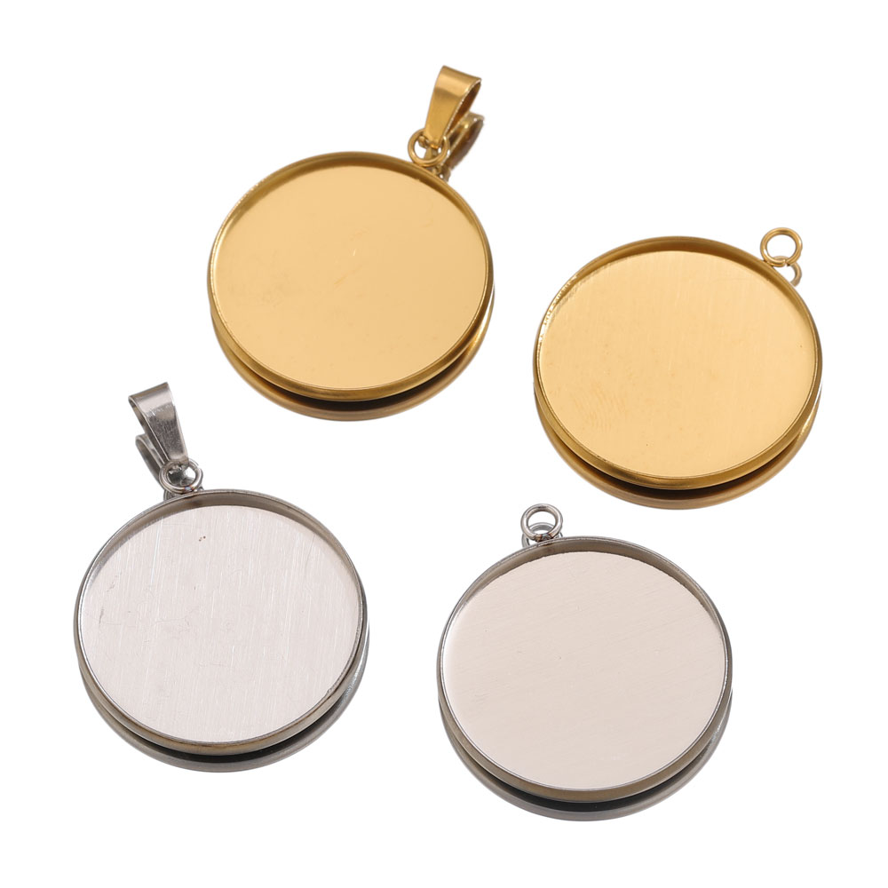 10pcs Stainless Steel Gold Pen - огляд і ціна Pendant Blank Bezel