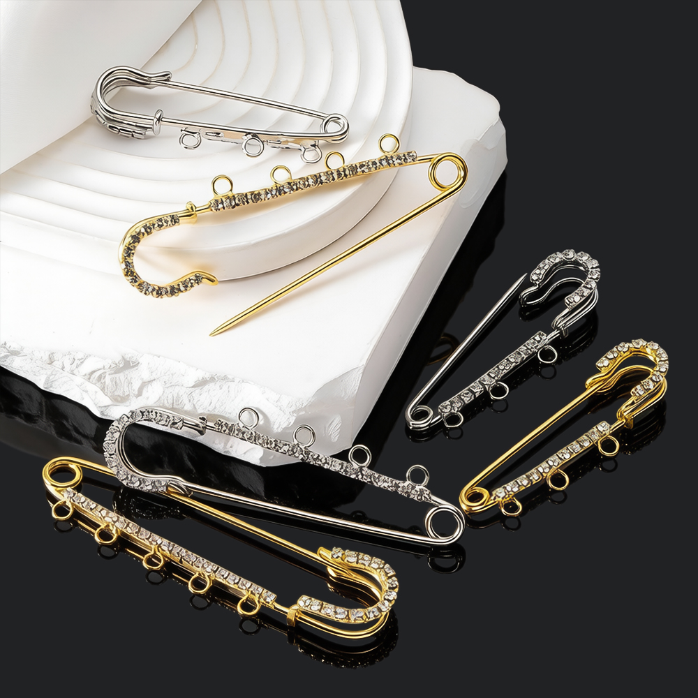 5pcs Rhinestone Large Safety P - огляд і ціна Jewelry Making Ring Tool