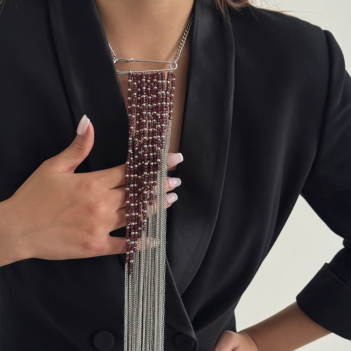 Silver Color Tassel Chain Broo - огляд і ціна Jewelry Making Adults