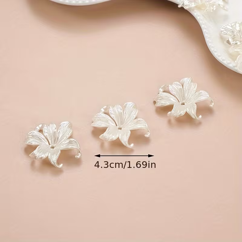 20pcs White Big Iris Flower Be - огляд і ціна Jewelry Making Adults