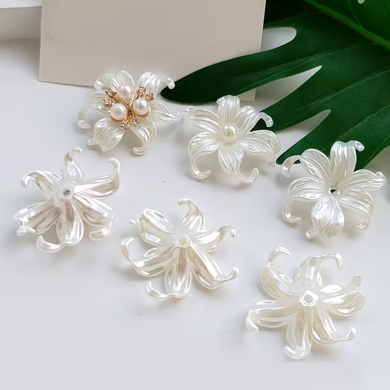 20pcs White Big Iris Flower Be - огляд і ціна Jewelry Making Adults