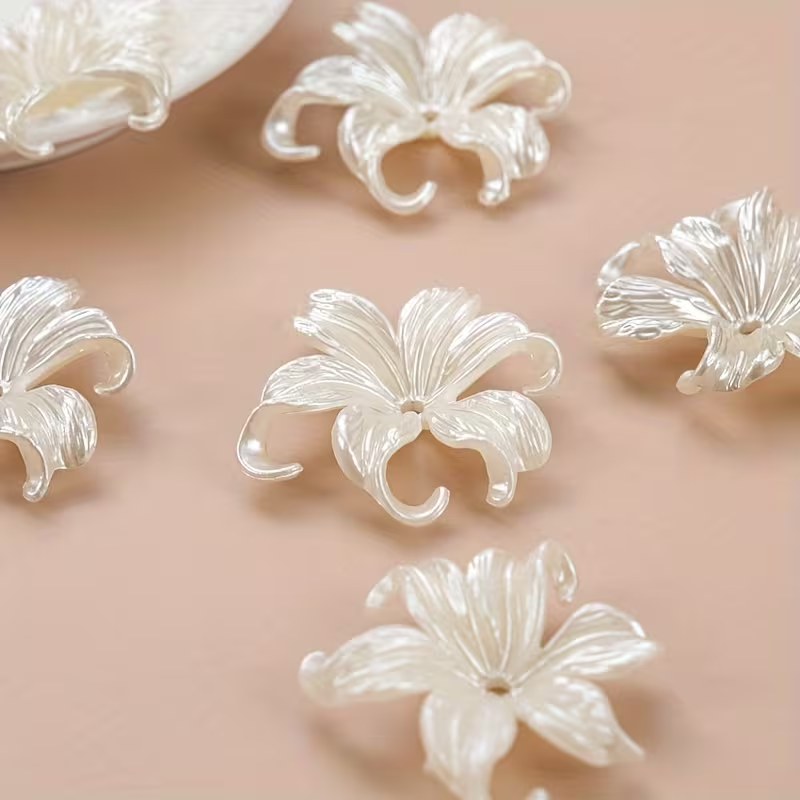 20pcs White Big Iris Flower Be - огляд і ціна Jewelry Making Adults