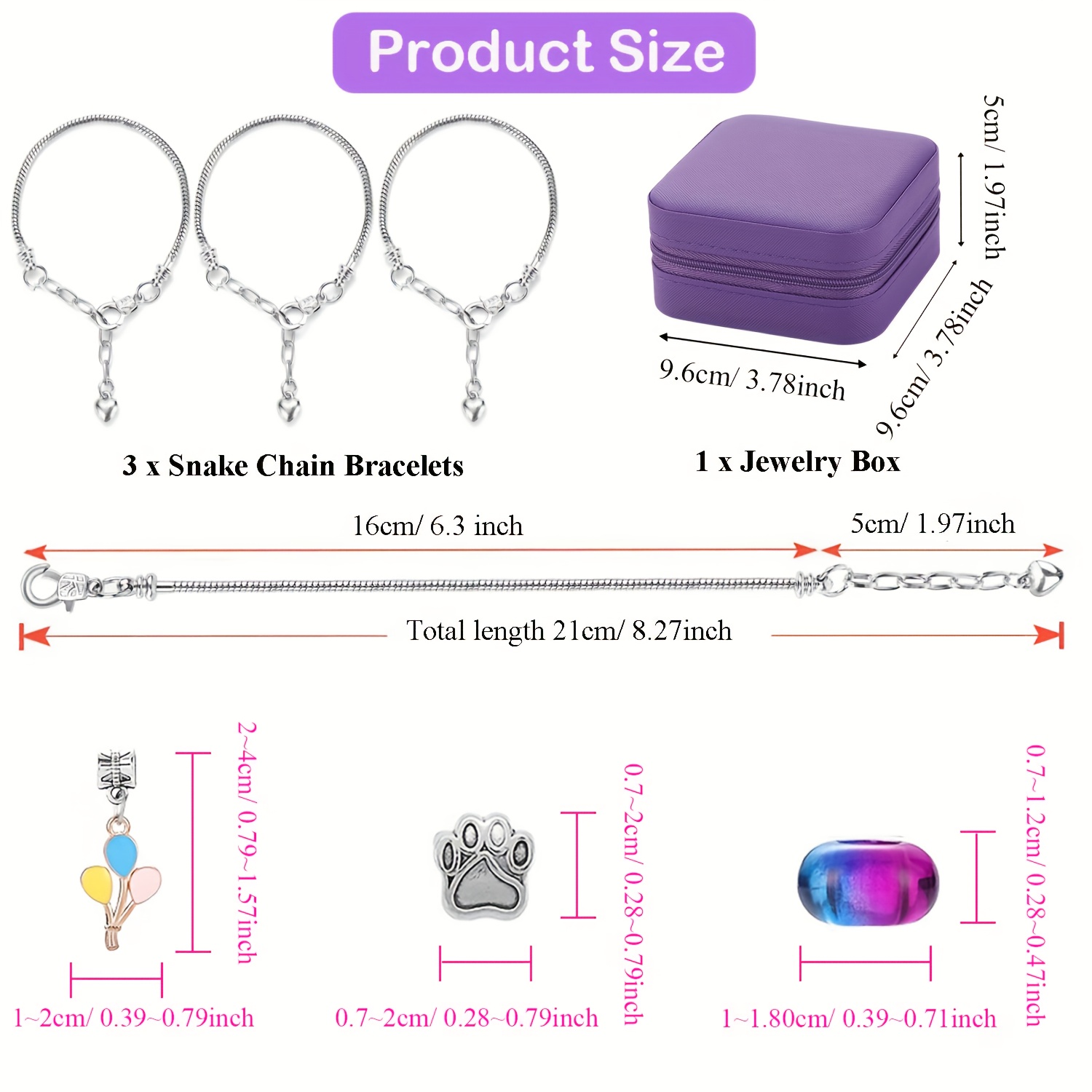 68Pcs Beading Kit with a Viole - огляд і ціна Jewelry Making Box
