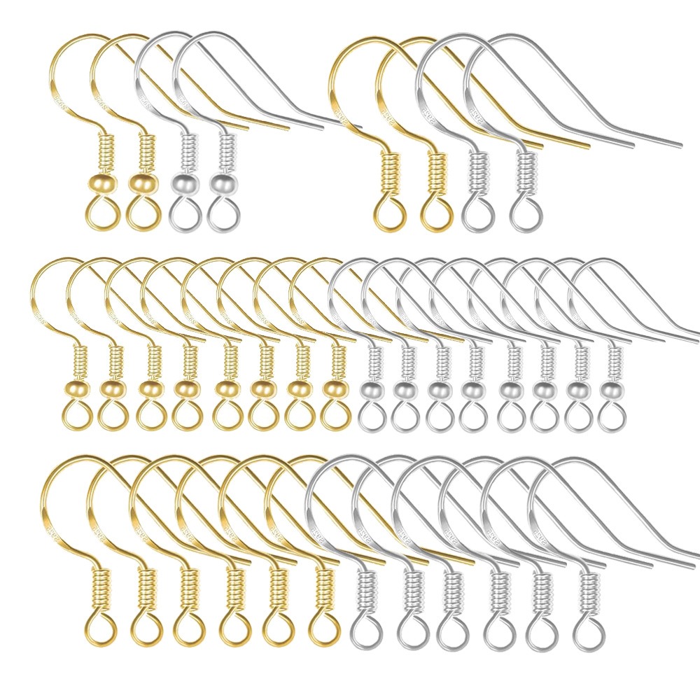 Gold Plated Earring Hooks 100P - огляд і ціна Jewelry Making Earrings