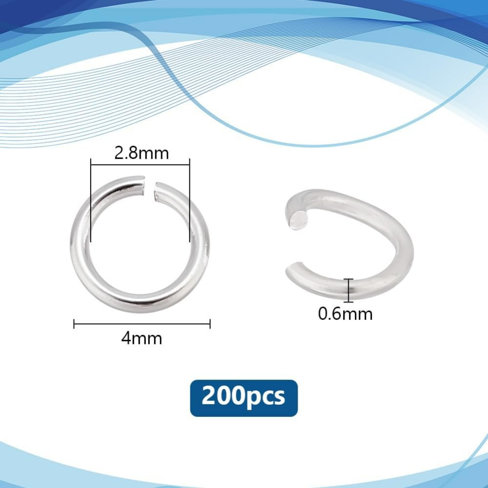 200pcs 925 Sterling Silver Pla - огляд і ціна Jewelry Making Silver