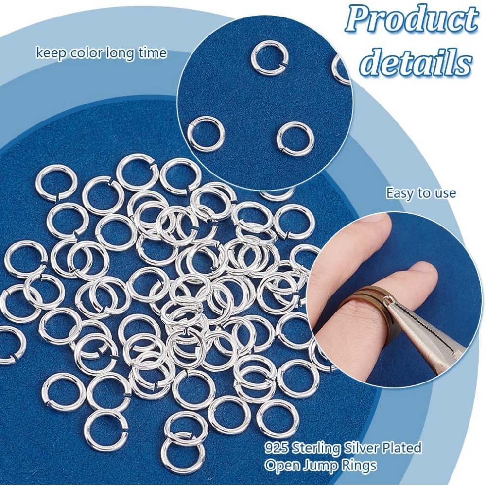 200pcs 925 Sterling Silver Pla - огляд і ціна Jewelry Making Silver