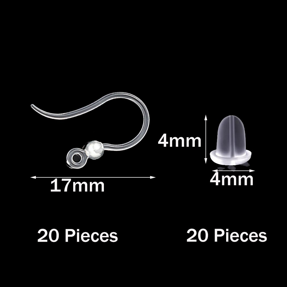 40pcs Clear Plastic Earring Ho - огляд і ціна Jewelry Making Earrings