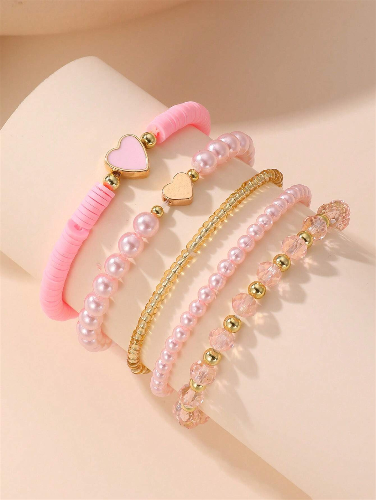 5pcs Pink Heart Kids Bracelets - огляд і ціна Jewelry Making Kits For Girls