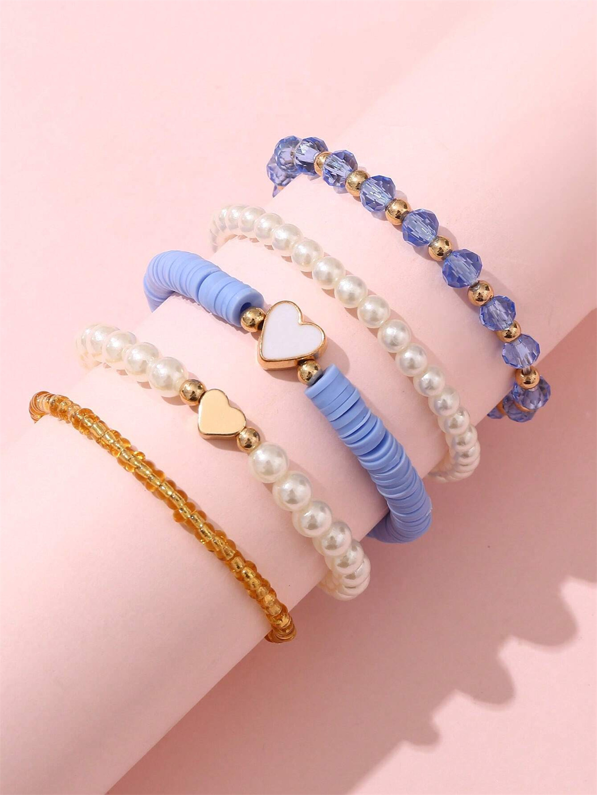 5pcs Pink Heart Kids Bracelets - огляд і ціна Jewelry Making Kits For Girls