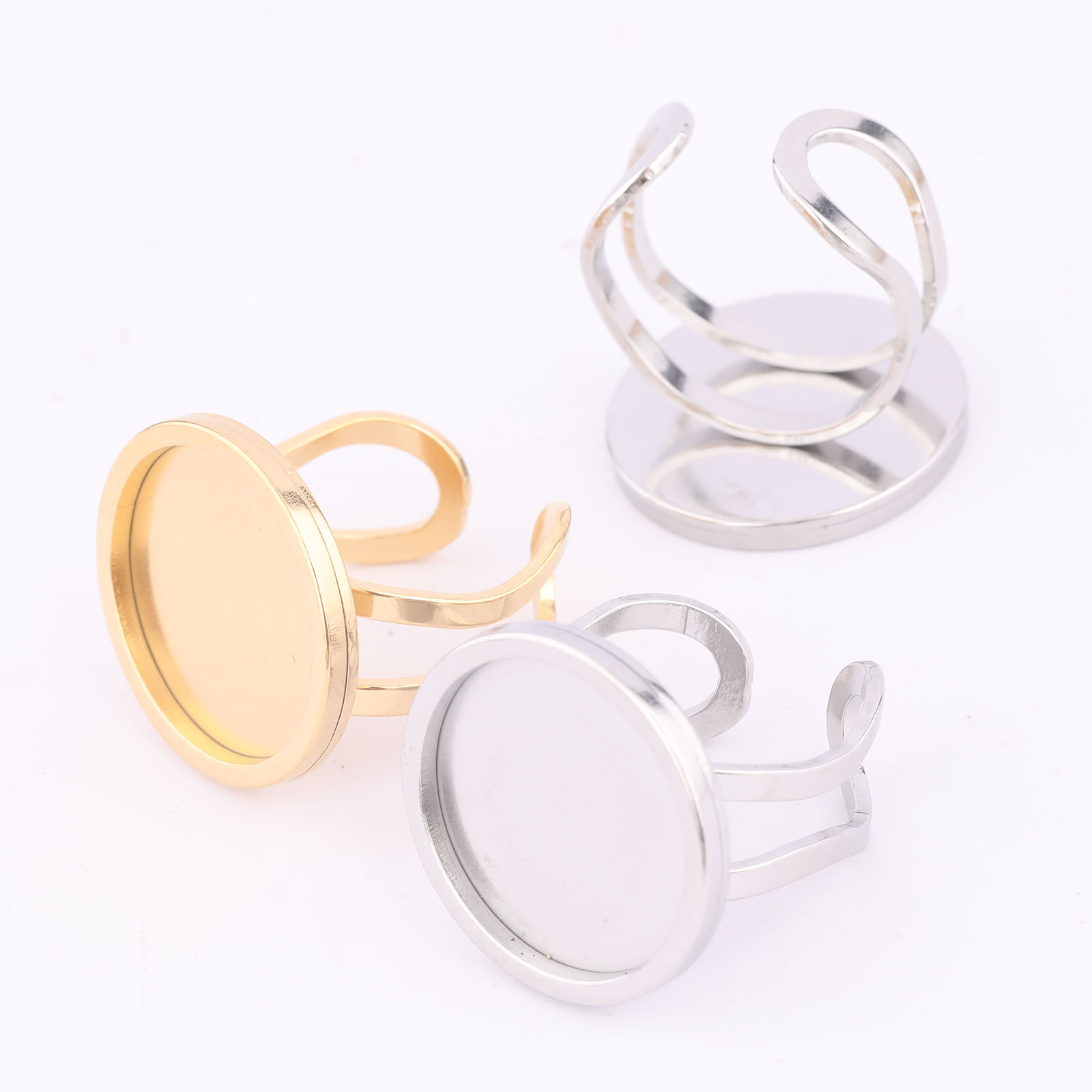 5pcs 18mm Round Cabochon Ring  - огляд і ціна Jewelry Making Ring Tool