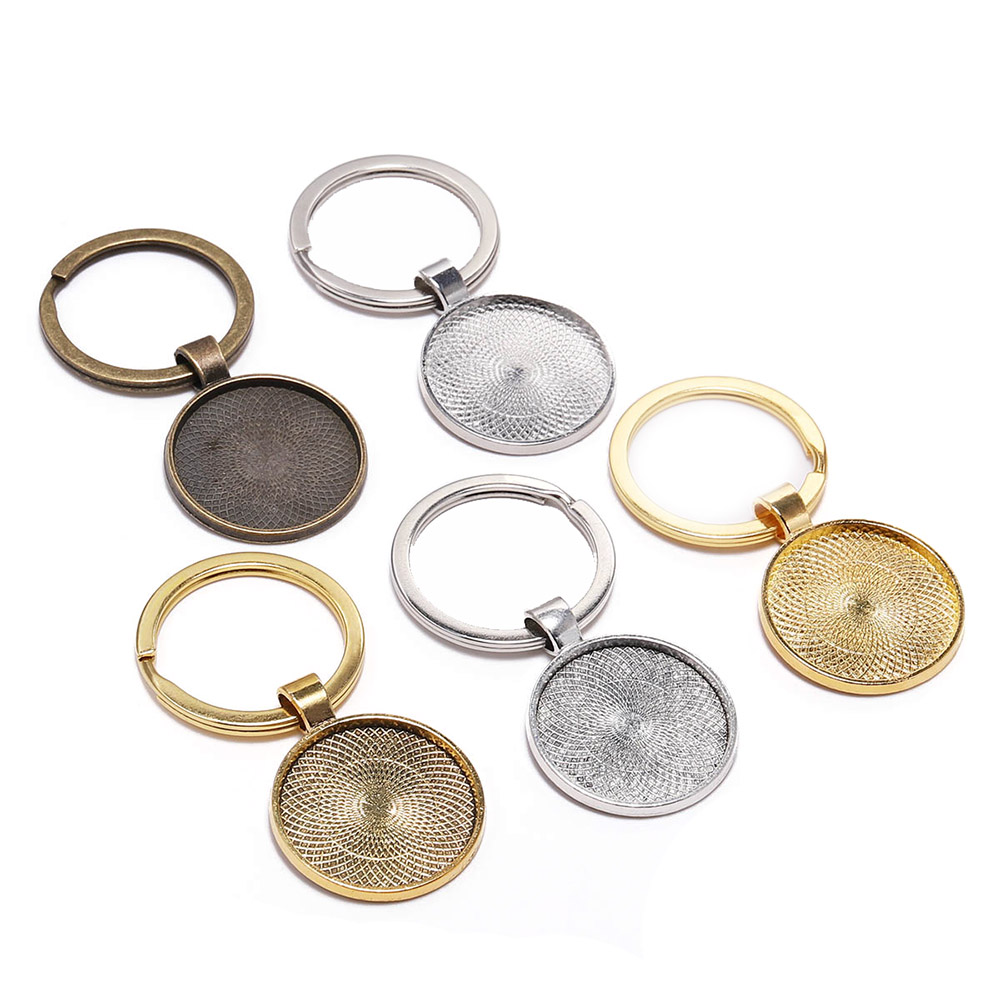 5Pcs/Lot 25mm Keychain With Pe - огляд і ціна Pendant Blank Bezel