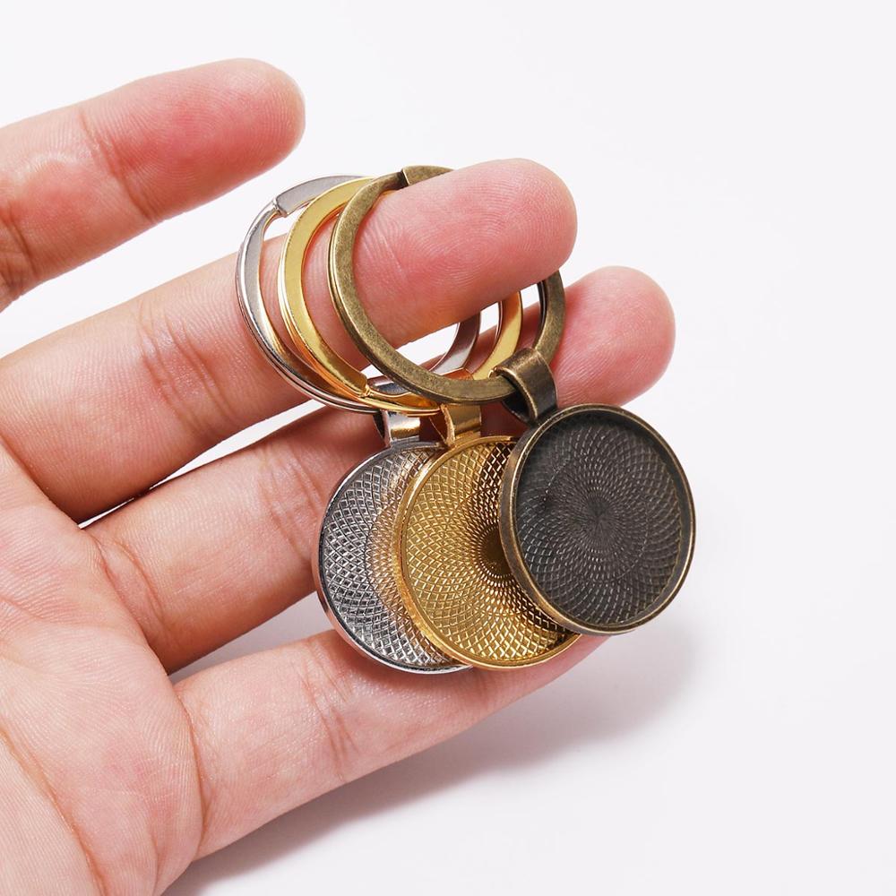 5Pcs/Lot 25mm Keychain With Pe - огляд і ціна Pendant Blank Bezel