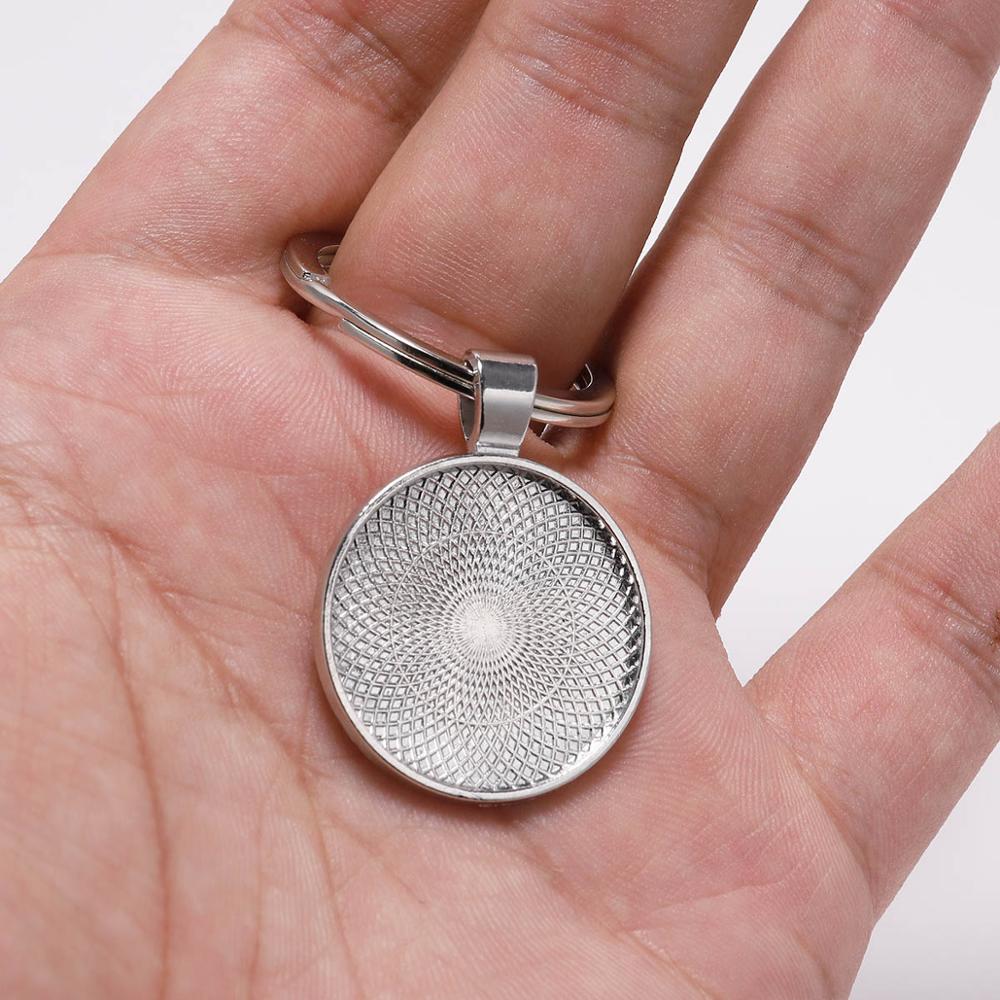 5Pcs/Lot 25mm Keychain With Pe - огляд і ціна Pendant Blank Bezel