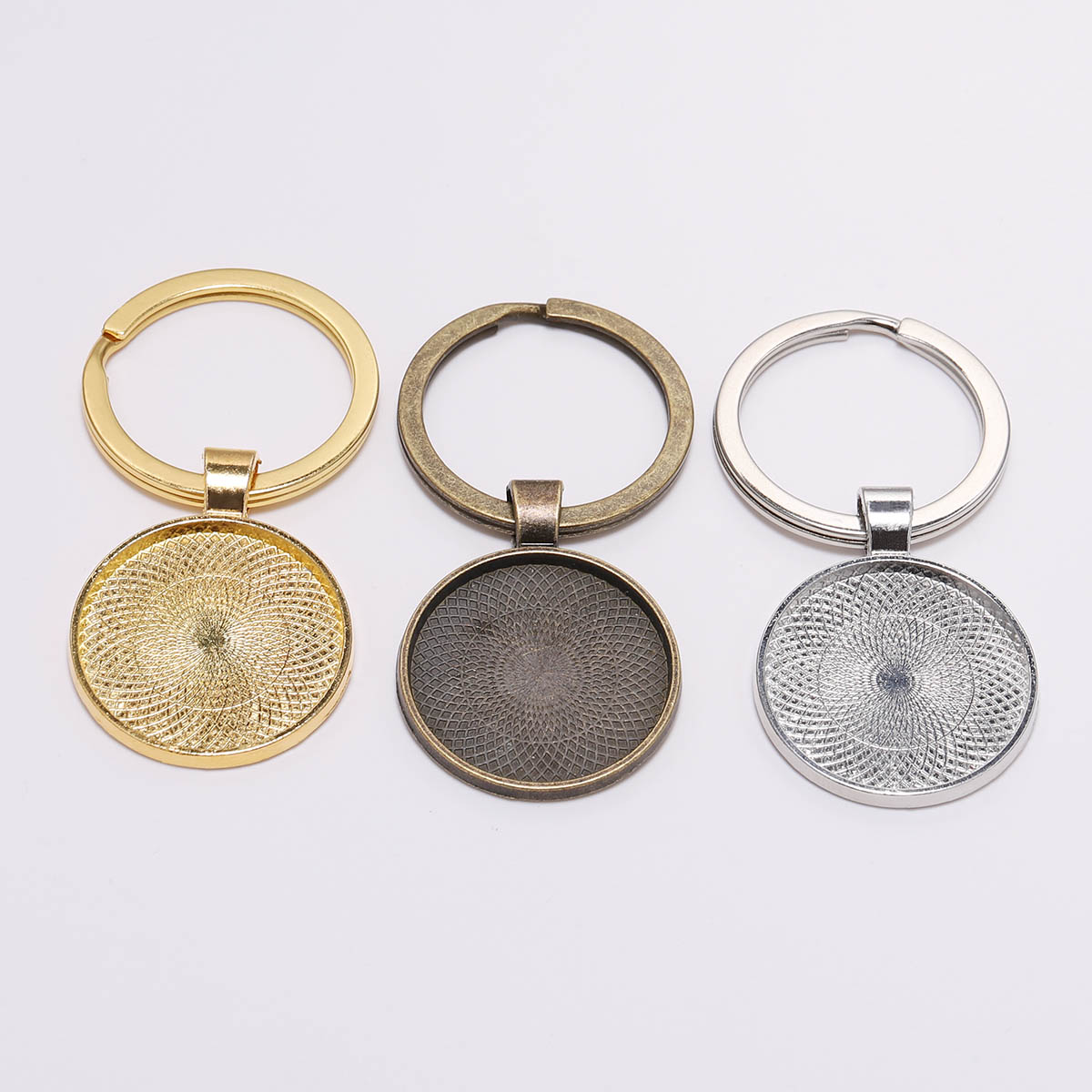 5Pcs/Lot 25mm Keychain With Pe - огляд і ціна Pendant Blank Bezel