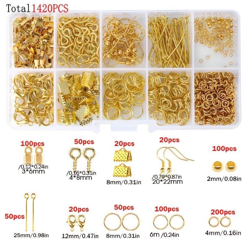 1420pcs 1box Jewelry Findings  - огляд і ціна Jewelry Making Ring Tool