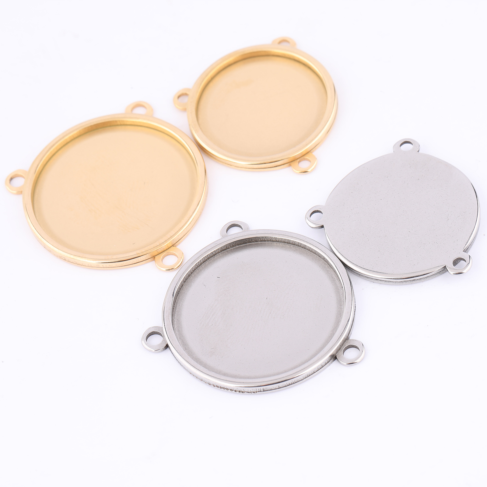 5pcs Stainless Steel Gold Plat - огляд і ціна Pendant Blank Bezel