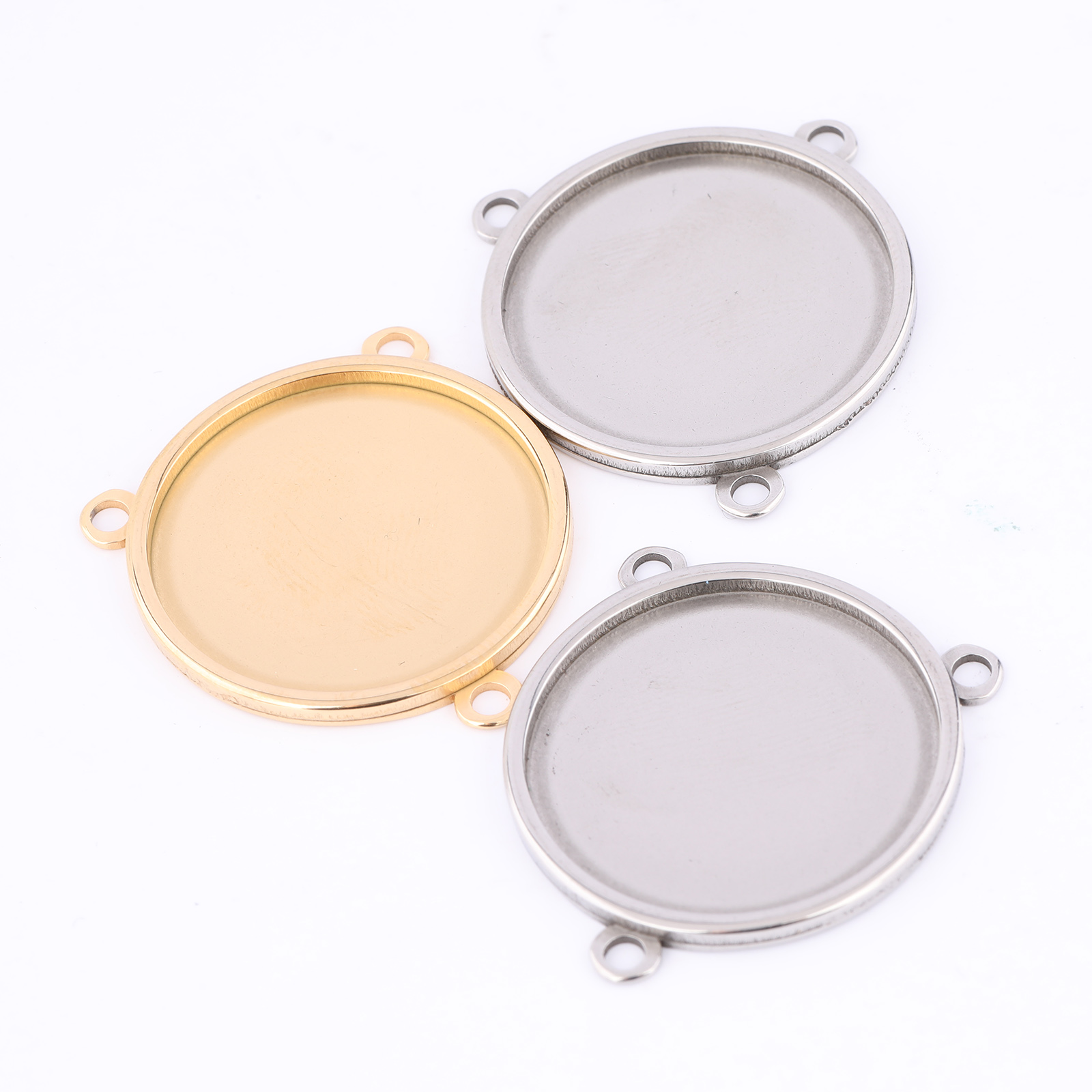 5pcs Stainless Steel Gold Plat - огляд і ціна Pendant Blank Bezel