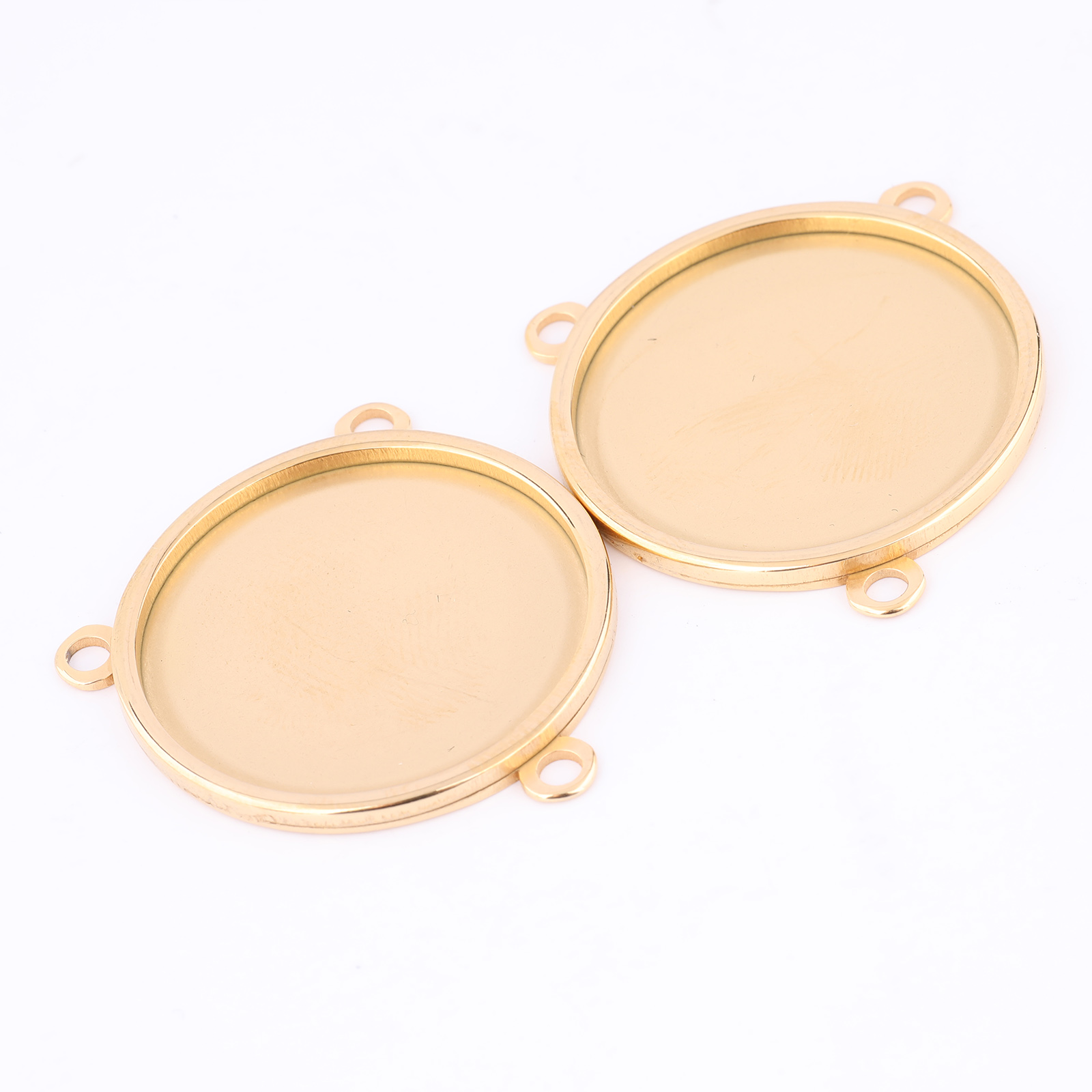 5pcs Stainless Steel Gold Plat - огляд і ціна Pendant Blank Bezel